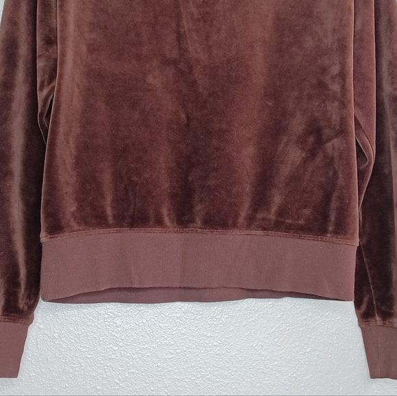 Nili Lotan Bentley Quarter Zip Velvet Chocolate Brown Pullover Sweater - Picture 8 of 12